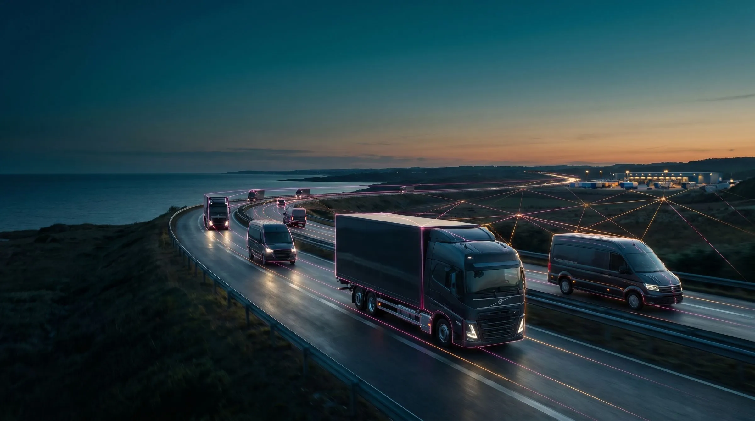 Vorschaubild des Videos: Fahrzeugflotte auf der Autobahn.