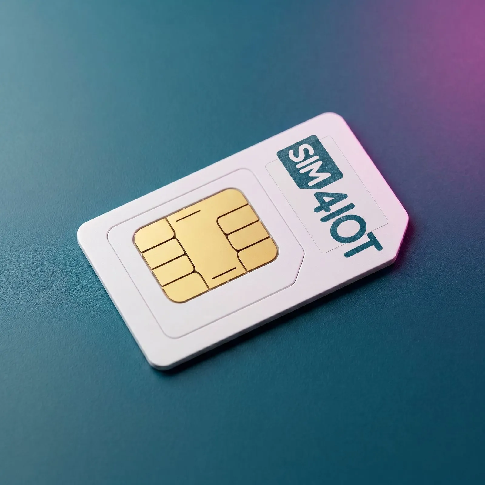 M2M-SIM-Karte von SIM4IOT in Makroaufnahme.
